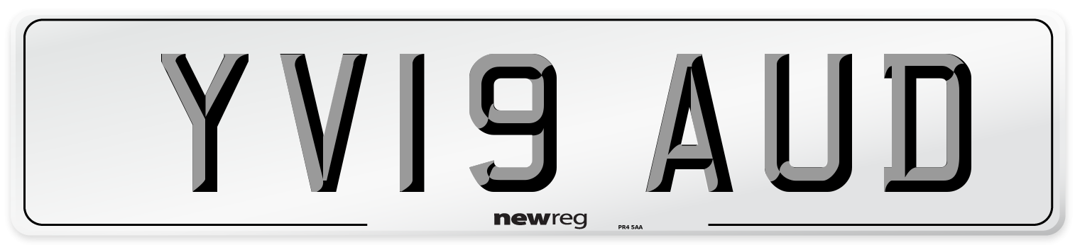 YV19 AUD Number Plate from New Reg